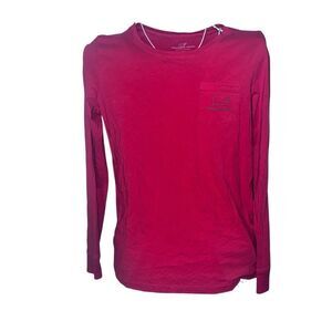 Nice Vineyard Vines Pink Women's Long Sleeve Pocket Logo Size XS 100% cotton Cas